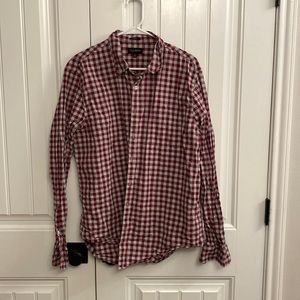 Lucky Brand slim fit XL long sleeve shirt. Maroon and grey